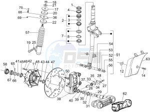 LX 50 4T USA drawing Fork - steering tube - Steering bearing unit