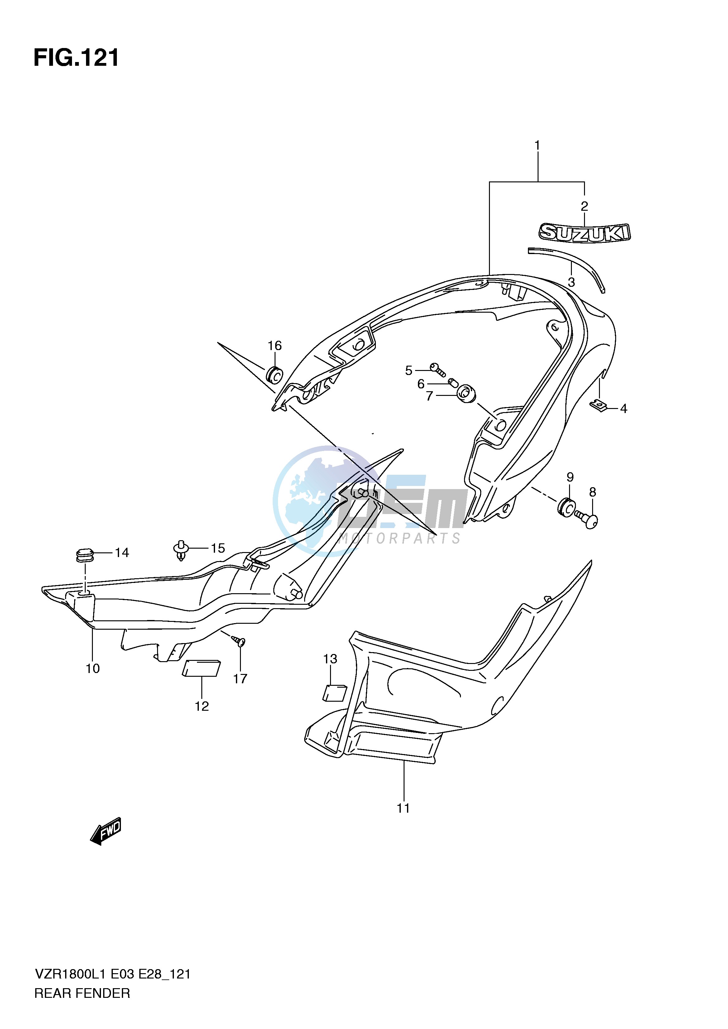 REAR FENDER (VZR1800L1 E33)