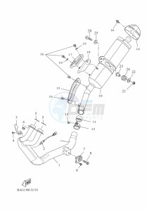 XTZ690D TENERE 700 WORLD RAID (BAG1) drawing EXHAUST