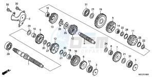 VT750CSC drawing TRANSMISSION (VT750C2B/ C2S/ CS/ C/ CA)