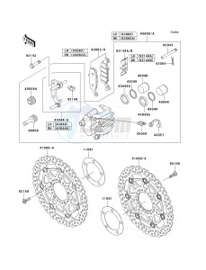 ER 650 A [ER-6N (AUSTRALIAN] (A6F-A8F) A7F drawing FRONT BRAKE