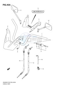 AN400 (E3-E28) Burgman drawing HANDLEBAR (MODEL K4,AN400K5 K6)