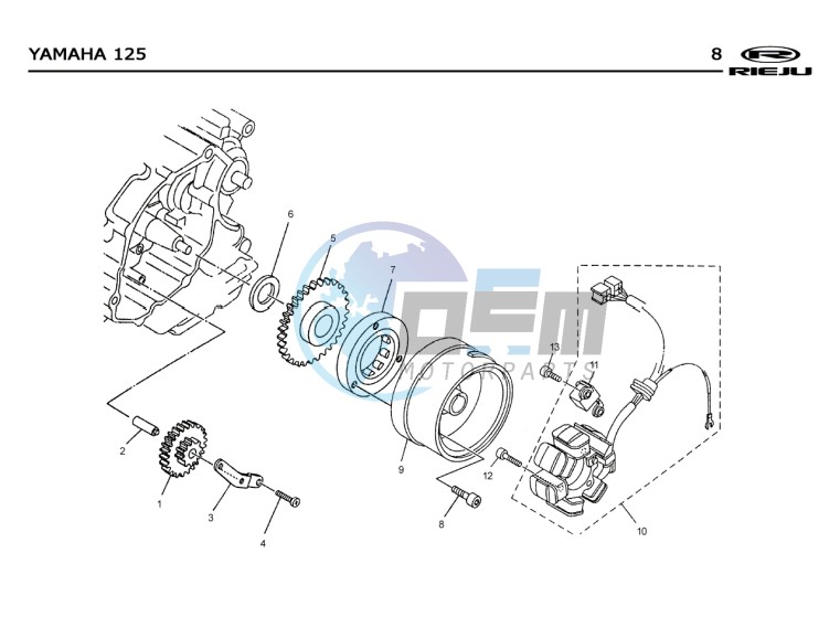 STATOR  Yamaha 125 4t Euro 2