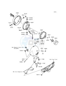 VULCAN 900 CUSTOM VN900CFFA GB XX (EU ME A(FRICA) drawing Headlight(s)(WV)