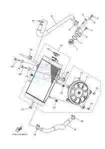 YFM700R YFM70RSXJ RAPTOR 700R (2LSH) drawing RADIATOR & HOSE