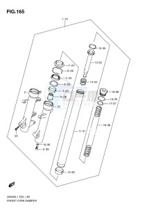 AN400 (E2) Burgman drawing FRONT FORK DAMPER (AN400L1 E2)