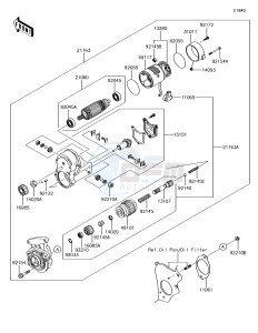 MULE PRO-DX KAF1000EHF EU drawing Starter Motor