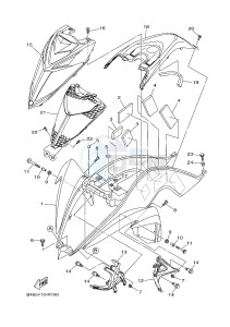 YFM700R YFM70RSXJ RAPTOR 700R (2LSH) drawing FRONT FENDER