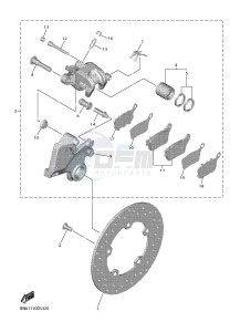 YZF-R6 YZFR6HC 600 YZF-R6 (BN61 BN62) drawing REAR BRAKE CALIPER