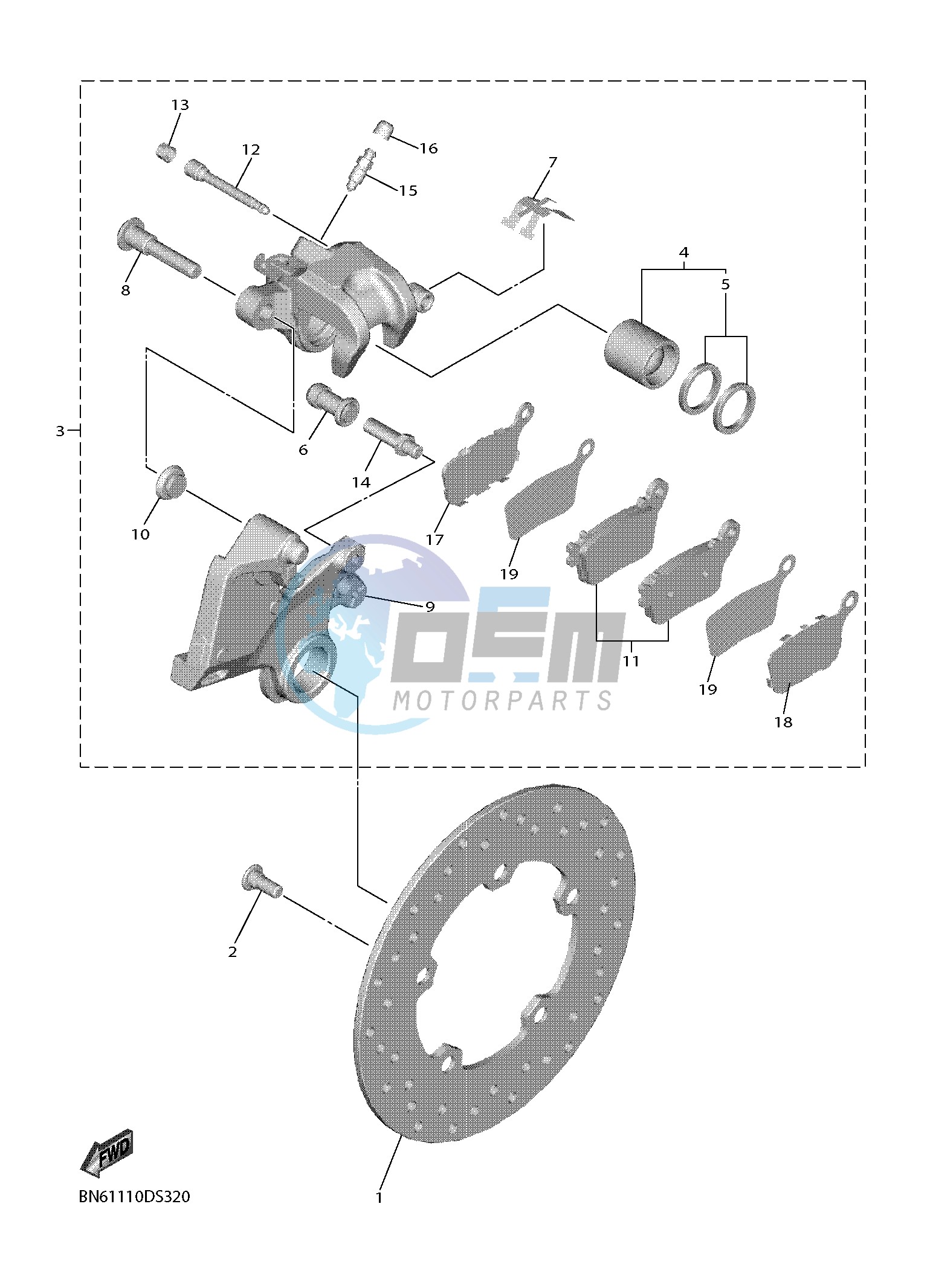 REAR BRAKE CALIPER