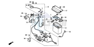 TRX300 FOURTRAX drawing BATTERY