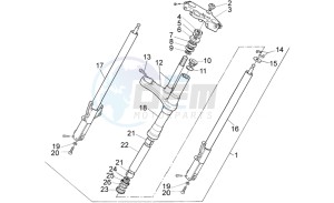 RS 125 (eng. 123cc) drawing Front Fork