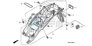 CB600F9 U / ABS ST drawing REAR FENDER