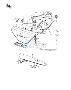 S3 A [MACH II] (A) 400 [MACH II] drawing SIDE COVERS_OIL TANK_CHAIN COVER -- 74-75 S3_S3-A- -