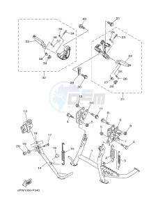 XP500A T-MAX 530 (2PWM) drawing STAND & FOOTREST