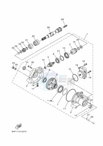 YFM700FWAD GRIZZLY 700 EPS (BLTU) drawing FRONT DIFFERENTIAL