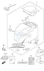 DF 40A drawing Engine Cover