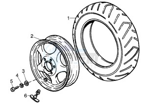 ET2 INIEZIONE 50 drawing Front wheel