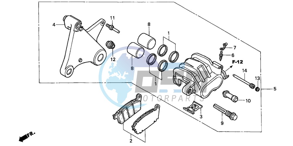 REAR BRAKE CALIPER