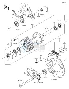 KX85 KX85CEF EU drawing Rear Hub