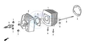 PK50SM drawing CYLINDER/CYLINDER HEAD