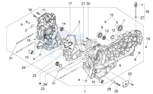 Sport City One 125 4T e3 drawing Crankcase