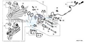 CB500XAF CB500X UK - (E) drawing REAR BRAKE CALIPER