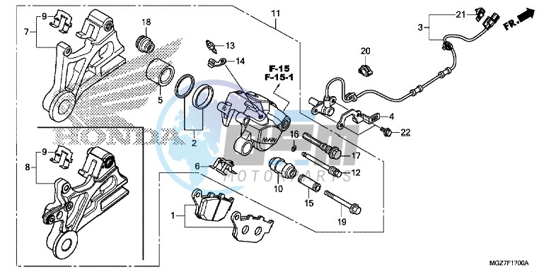 REAR BRAKE CALIPER