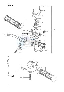 LT80 (P3) drawing FRONT BRAKE LEVER