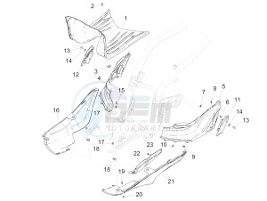 Liberty 50 iGet 4T 3V (EMEA) drawing Central cover - Footrests