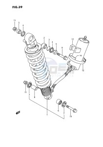 LT250R (E1) drawing REAR SHOCK ABSORBER (MODEL L)