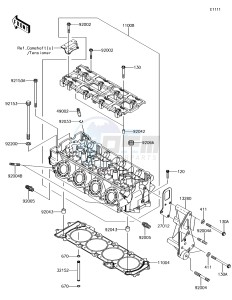 JET SKI ULTRA 310X JT1500LEF EU drawing Cylinder Head