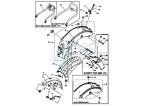 XV S VIRAGO 250 drawing FENDER MY97-98