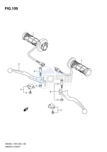 AN400 (E03) Burgman drawing HANDLE LEVER (AN400ZAL1 E33)