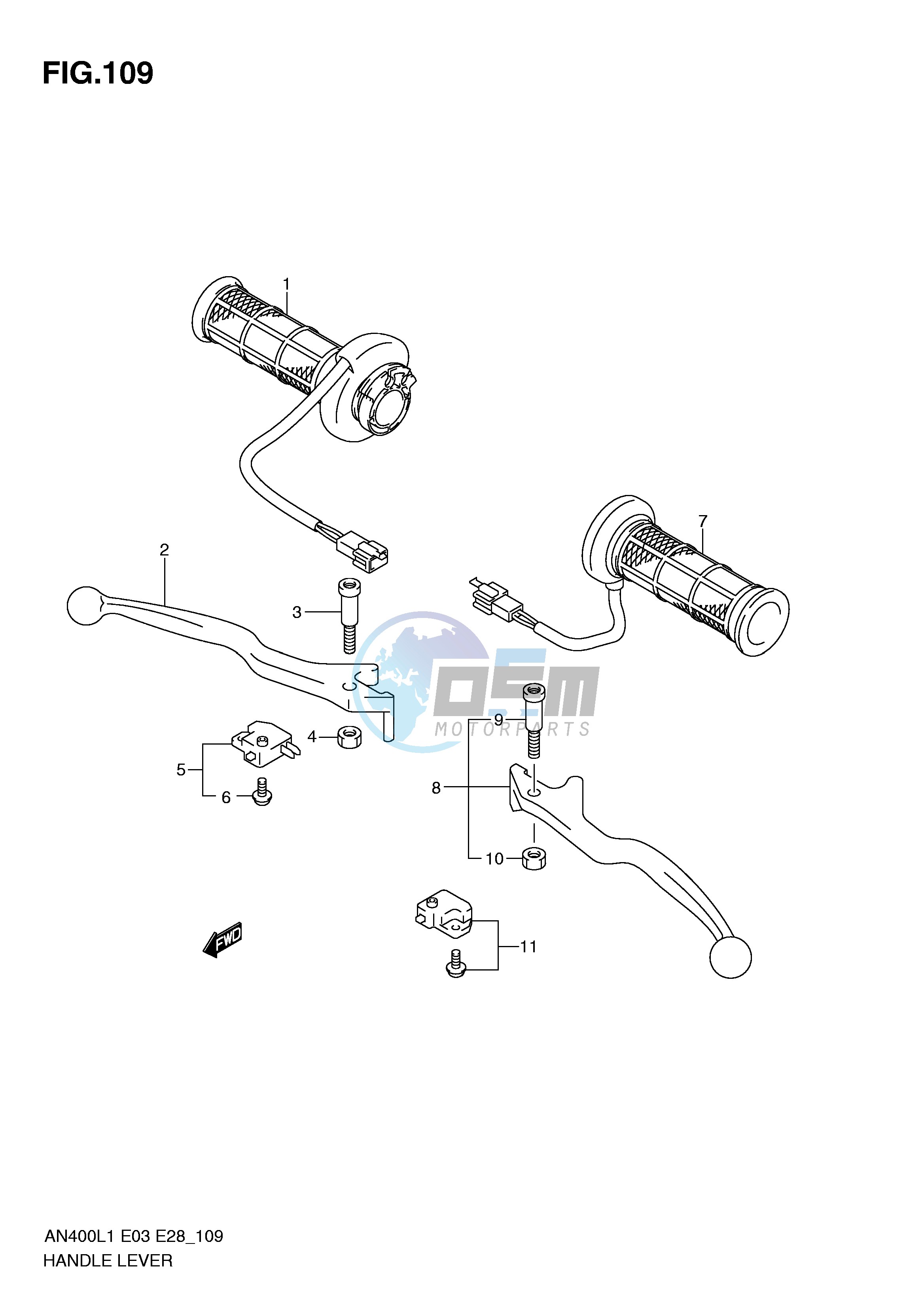 HANDLE LEVER (AN400ZAL1 E33)