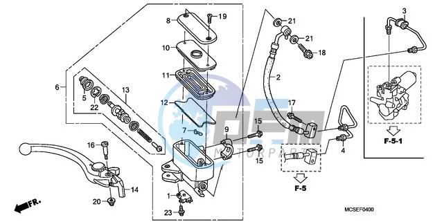 FR. BRAKE MASTER CYLINDER