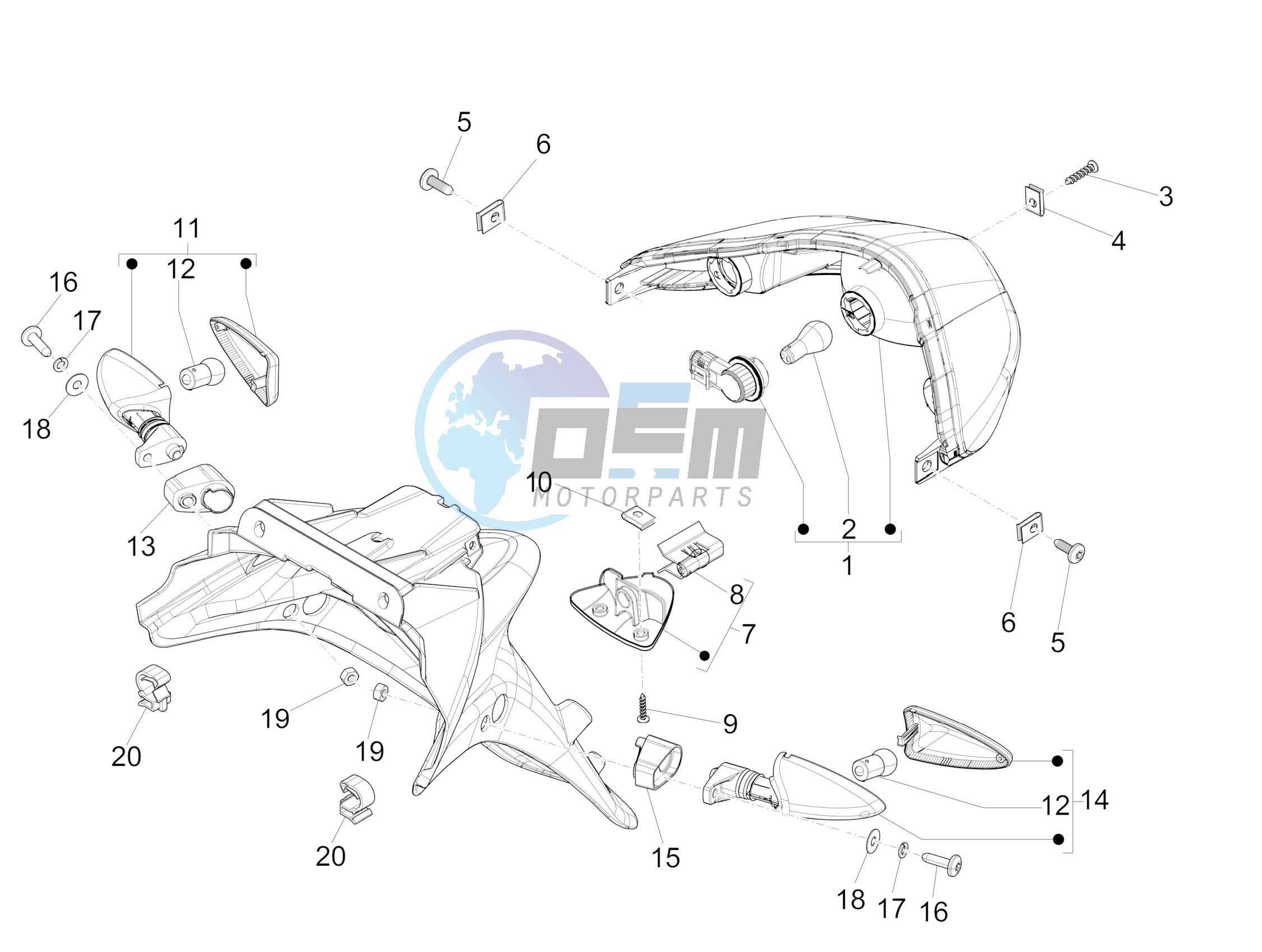 Rear headlamps - Turn signal lamps