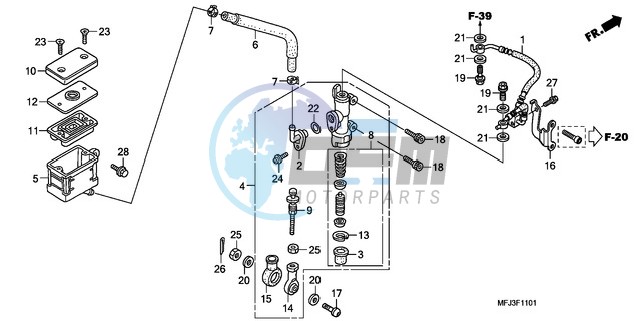 REAR BRAKE MASTER CYLINDER (CBR600RA)