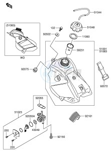 RM65 (E21) drawing FUEL TANK