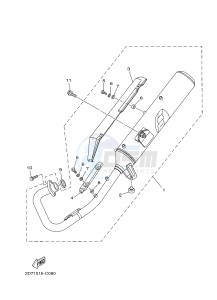 YBR125EGS (43B9) drawing EXHAUST