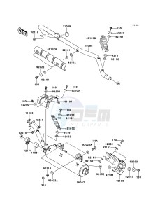 KVF650_4X4 KVF650FDF EU GB drawing Muffler(s)