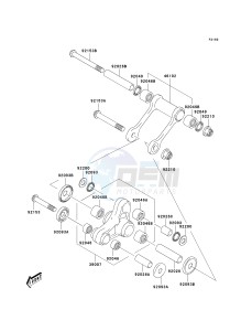 KLX 125 A (A6F) A6F drawing REAR SUSPENSION