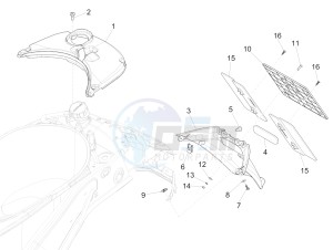 150 4T 3V ie Primavera (NAFTA) drawing Rear cover - Splash guard