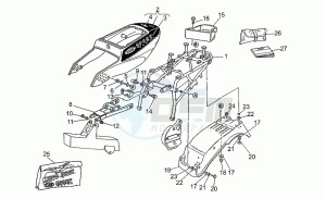 Sport Corsa 1100 drawing Saddle support - rear fairing