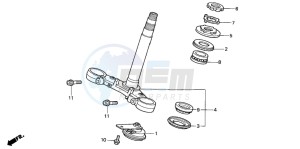 CBR600F drawing STEERING STEM