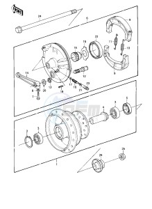 KE 175 D [KE175] (D2-D3) [KE175] drawing FRONT HUB_BRAKE -- 80-81 KE175-D2_D3- -