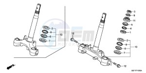 NSC50WHC drawing STEERING STEM