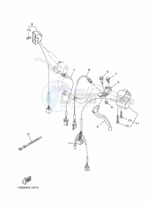 XTZ125E (1SBH) drawing HANDLE SWITCH & LEVER