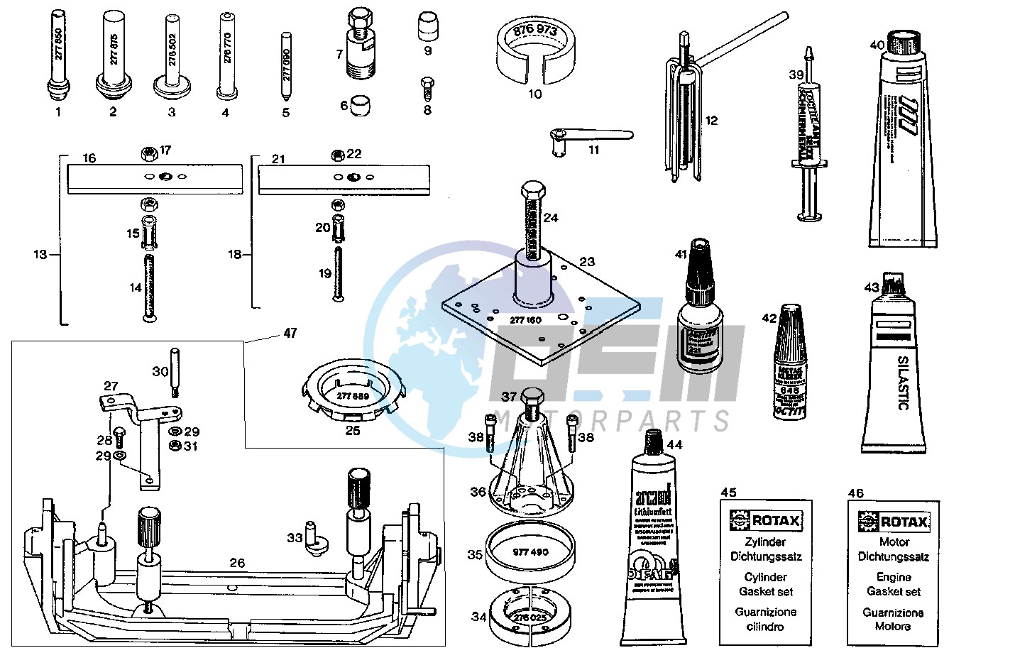 Repair tools - gasket set