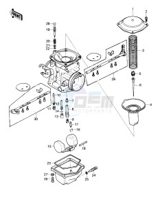 KZ 750 E (E1) drawing CARBURETOR PARTS -- 80 KZY 50-E1- -